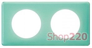 РАМКА 2 ПОСТА БИРЮЗОВЫЙ МУАР CELIANE 66642 LEGRAND