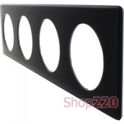 РАМКА 4 ПОСТА ЧЕРНЫЙ ПЕРКАЛЬ CELIANE 66744 LEGRAND