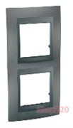 РАМКА 2 ПОСТА ВЕРТИКАЛЬНАЯ, ГРАФИТ, UNICA MGU6.004V.12 SCHNEIDER