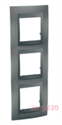 РАМКА 3 ПОСТА ВЕРТИКАЛЬНАЯ, ГРАФИТ, UNICA MGU6.006V.12 SCHNEIDER