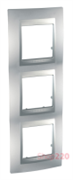 РАМКА 3 ПОСТА ВЕРТИКАЛЬНАЯ, АЛЮМИНИЙ, UNICA MGU6.006V.30 SCHNEIDER