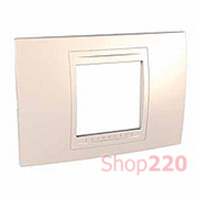 Рамка 2 модуля слоновая кость,  MGU4.102.25 Schneider Unica