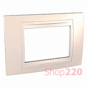 Рамка 3 модуля слоновая кость, MGU4.103.25 Schneider Unica