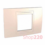 Рамка 2-мод., кремовая MGU4.102.59 Schneider Unica