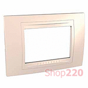 Рамка 3-мод., кремовая MGU4.103.59 Schneider Unica