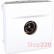 МЕХ. РОЗЕТКИ ТВ КОНЕЧНОЙ ШТЫРЬЕВОЙ РАЗЪЁМ 2М БЕЛЫЙ, MGU3.464.18 SCHNEIDER UNICA