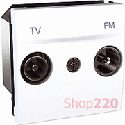 Мех. розетки TV-FM простой 4-1 МГц 2 мод., белый, MGU3.451.18 Schneider Unica