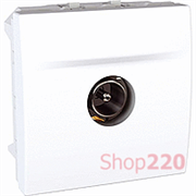 Мех. розетки ТВ проходной штырьевой разъём 2м белый, MGU3.463.18 Schneider Unica