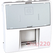 Мех. розетки RJ45 TP 8к. кат. 5е, 2м., белый,   (MG3.411.18)MGU3.471.18 Schneider Unica