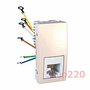 Мех. розетки RJ12 ( 6 к. ), 1м., слон. кость, MGU3.491.25 Schneider Unica