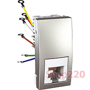 Мех. розетки RJ12 ( 6к. ), 1мод., алюминий, MGU3.491.30 Schneider Unica