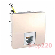 Мех. розетки RJ12 ( 6к. ), 2мод., слон. кость, MGU3.497.25 Schneider Unica