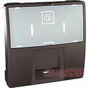 Центр. плата для конекторoв RJ4 AMP, KRONE, графит, MGU9.460.12 Schneider Unica