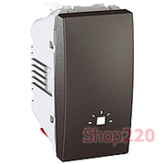 Мех. кнопки 1 мод. "Свет", графит, MGU3.106.12L Schneider Unica