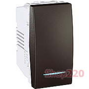 Мех. кнопки 1 мод. с подсветкой, графит, MGU3.106.12N Schneider Unica