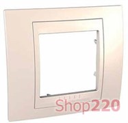 РАМКА 1 ПОСТ, СЛОНОВАЯ КОСТЬ, UNICA MGU6.002.25 SCHNEIDER 