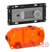 Тюнер RDS с ЖК-экраном, алюминий, Valena 752342 Legrand