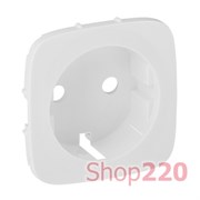 Накладка розетки с заземлением провод 6мм?, белый, Valena 755255 Legrand