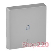 Клавиша выключателя свет+вентиляция, алюминий, Valena 755212 Legrand