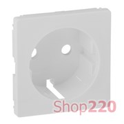 Накладка розетки с заземлением провод 6мм?, белый, Valena 755250 Legrand