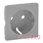 Накладка розетки с заземлением провод 6мм?, алюминий, Valena 755252 Legrand