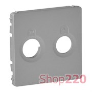 Накладка розетки TV-R, алюминий, Valena 754782 Legrand