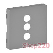 Лицевая панель розетки RCA, алюминий, Valena 754722 Legrand