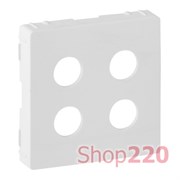 Накладка двойной аудио розетки Banana, белый, Valena 755290 Legrand