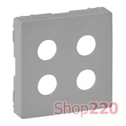 Накладка двойной аудио розетки Banana, алюминий, Valena 755292 Legrand