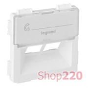 Накладка для информационных розеток Rutenbeck двойная, белый, Valena 755380 Legrand