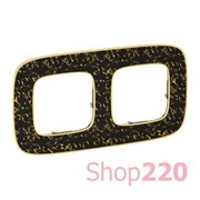 Рамка 2 поста, барокко нуар, Valena 754432 Legrand