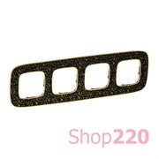 Рамка 4 поста, барокко нуар, Valena 754434 Legrand