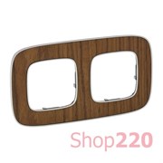 Рамка 2 поста, орех, Valena 754462 Legrand