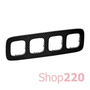 Рамка 4 поста, карбон, Valena 754474 Legrand