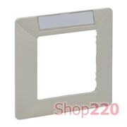 Рамка 1 пост, с полем для надписи слоновая кость, Valena 754051 Legrand