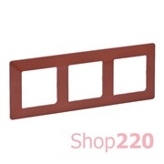 Рамка 3 поста, терракота, Valena 754073 Legrand