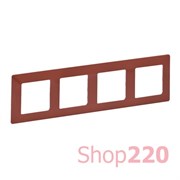 Рамка 4 поста, терракота, Valena 754074 Legrand