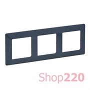 Рамка 3 поста, лазурь, Valena 754093 Legrand