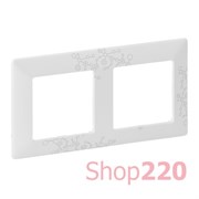 Рамка 2 поста, Эл Грей, Valena 754122 Legrand