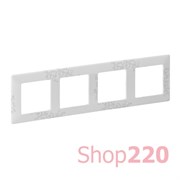 Рамка 4 поста, Эл Грей, Valena 754124 Legrand