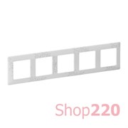 Рамка 5 постов, Эл Грей, Valena 754125 Legrand
