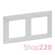Рамка 2 поста, жемчуг, Valena 754142 Legrand