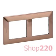 Рамка 2 поста, медь, Valena 754162 Legrand
