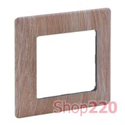 Рамка 1 пост, светлое дерево, Valena 754181 Legrand