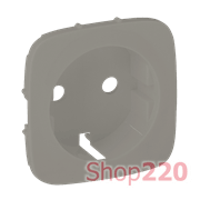 Накладка розетки с заземлением провод 6мм?, алюминий, Valena 755257 Legrand