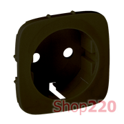 Накладка розетки с заземлением провод 6мм?, антрацит, Valena 755258 Legrand