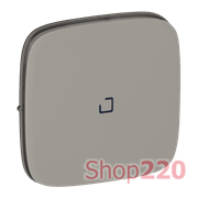 Клавиша выключателя с подсветкой / индикацией, алюминий, Valena 755087 Legrand