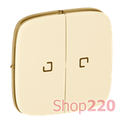 Клавиша выключателя двухклавишного с подсветкой, слоновая кость, Valena 755226 Legrand