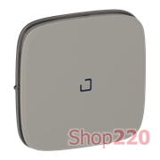 Клавиша переключателя промежуточного с подсветкой, алюминий, Valena 755277 Legrand