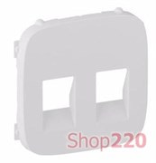 Лицевая панель розетки RJ11+RJ45, белый, Valena 755425 Legrand